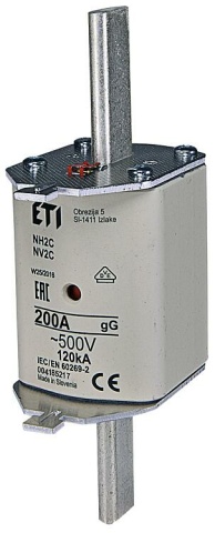 Fusibile ETI NH NH2C gG 200A/500V, PU 3 NUOVO