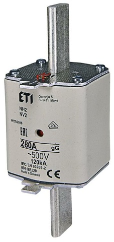 Fusible ETI NH NH2 gG 280A/500V, PU 3 NUEVO