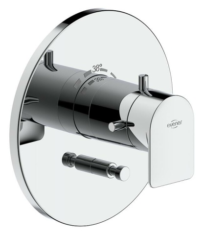 Evenes inbouw badthermostaat Nomoro rozet Ø 178 mm chroom NIEUW