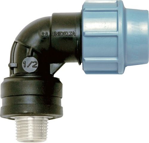 Unidelta elbow 90° with external thread brass 40mm x 1 1/4"" NEW