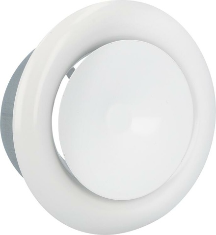 Evenes Abluft-Tellerventil DN100, weiß Typ: TV-A-100-W, Stahlblech NEU