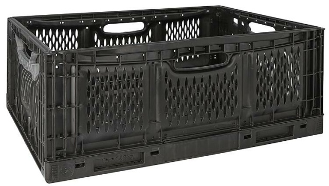 Transport box foldable black 600 x 400 x 230 NEW