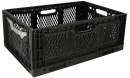 Transport box foldable black 600 x 400 x 230 NEW