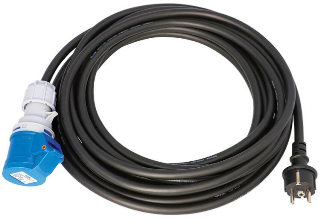 Schuko-CEE 230V Adapterleitung H07RN-F, 3x2,5mm², 15m NEU