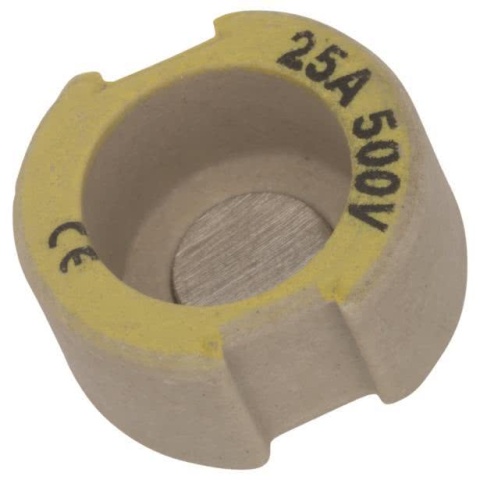 Mersen 01657.025000 DII 25A yellow D-screw fitting insert NEW
