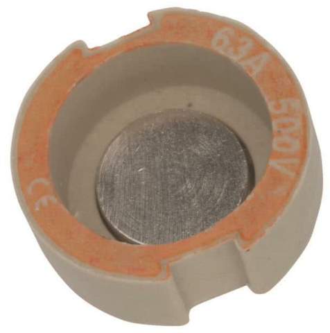 Mersen 01658.063000 DIII 63A copper D-screw fitting insert NEW