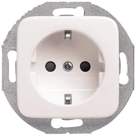 Busch & Jäger Reflex SI Schuko combinación 20EUCRD-214 con anillo de soporte redondo blanco alpino NUEVO