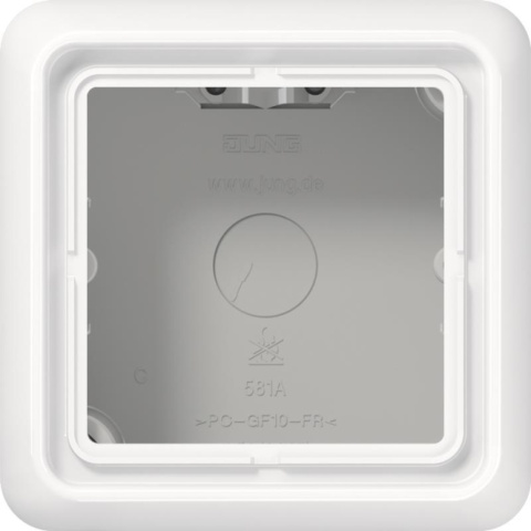 Jung CD 500 AP-Kappe mit Rahmen CD581AWW 1fach alpinweiß NEU