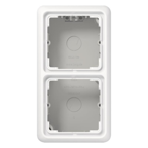 Jung CD 500 AP-Kappe mit Rahmen CD582AWW 2fach alpinweiß NEU