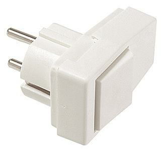 Bachmann Schuko plug angle 911.271 with 2-pin rocker switch white NEW