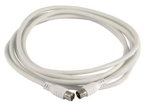 Kathrein Anschlusskabel 1,5m weiß ETG 15 0-2400MHz F-Quickstecker gerade NEU