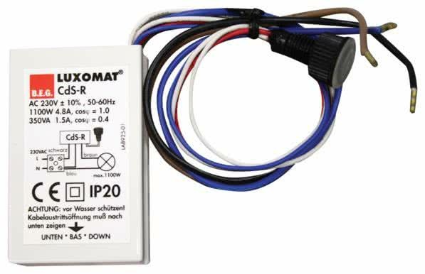 BEG Luxomat twilight switch 92365 CdS-R 230V installation NEW