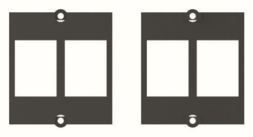 Bachmann Modul 2xKeystone 917.061 schwarzMetallhalterung NEU