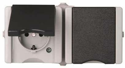 KOPP APWG proAQA Schuko 950656001 2fach grau waagerecht NEU