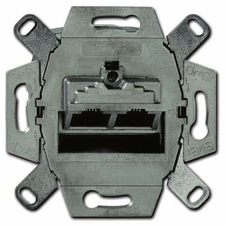 Caja de empalmes empotrable Busch & Jäger UAE 0218/12-101 RJ45 CAT6 LSA-Plus NUEVO