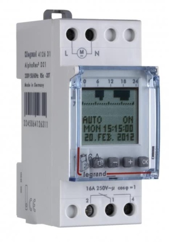 Legrand AlphaRex D21 230V AC 412631 Wochenschaltuhr, 1K 412631 NEU