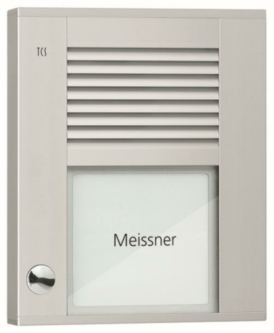 TCS Audio Außenstation PDS PDS01-EN/04 1 Taste 1-reihig AP silber NEU