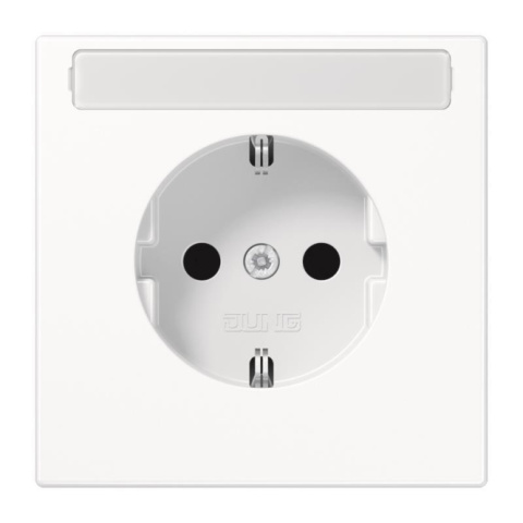 Jung SCHUKO socket outlet LS1520NAWW w- inscr. LS series alpine white NEW