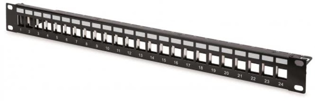 Assmann Modulares Patch Panel DN-91411 leer 24-Port 1HE RAL 9005 NEU