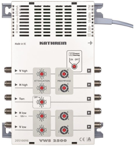 Kathrein Multischalter- VWS 2500 Verteilnetzverstärker,5 Verstärker NEU