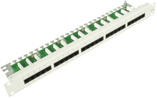 CobiNet 120553 Telefonieverteilerfeld Kat.3 25xRJ45 19z 1HE o.V-Kanal RAL7035 NEU