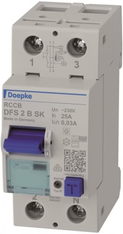 Doepke DFS2 025-2/0,03-B SK Interrupteur différentiel 2p 25 09124598 NOUVEAU