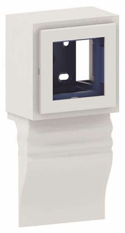 GGK 114301 Scatola vuota 1f.E- 4D 20x80-D1 Battiscopa "Berlin Profile" bianco alpino NUOVO