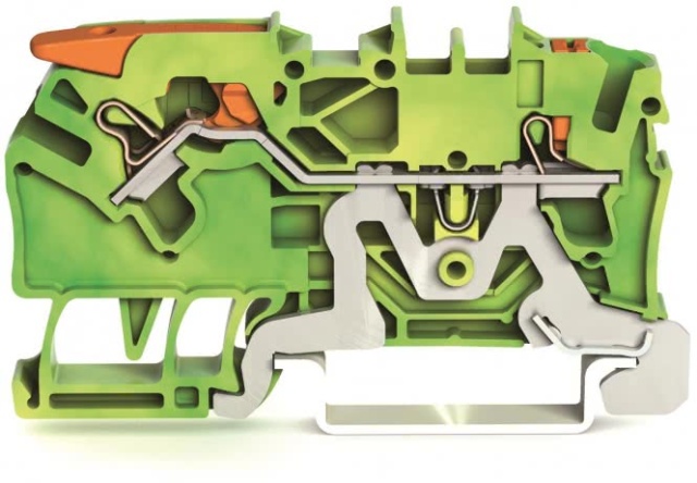 WAGO 2-Leiter- 2102-5207 Schutzleiterklemme m.Hebel 2,5qmm NEU