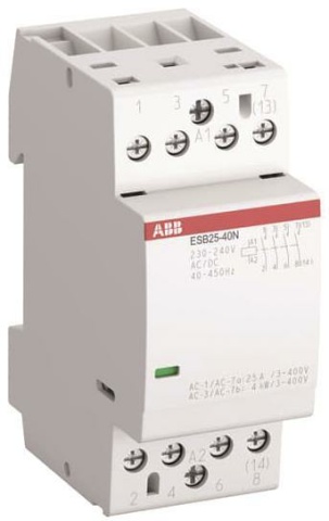 ABB Inst. contactor 230-240V 25A 2S/2Ö hum-free ESB25-22N-06 NEW