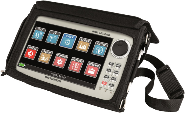 Kathrein Messgerät MSK 140/OHD Sat/TV/DAB+/FM,HEVC/H.265,9" Display NEU