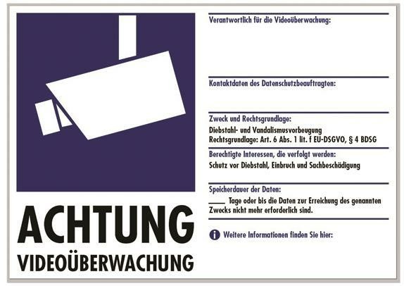 Indexa Warnaufkleber:Video- WAK-V51 überwachung DIN A5 40205 NEU