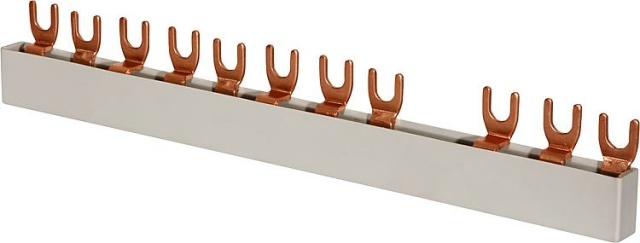 Pollmann fork phase rail G-L1-L2-L3-(N)-L1-L2-L3 / 16 mm² Length 210 mm (12TE) NEW