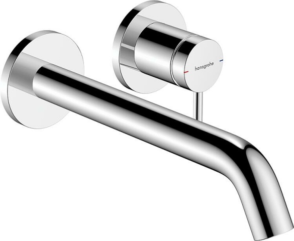 Hansgrohe wandgemonteerde wastafelmengkraan Tecturis S uitloop 225 mm chroom NIEUW