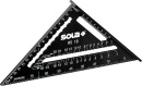 Sola set square SOLA, RS 18, aluminium, 180 mm, with stop...