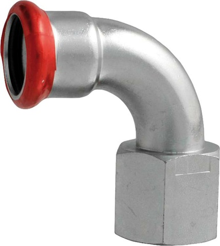 C-steel press fitting M-contour transition elbow 90° with internal thread 35 mm x DN32 (1 1/4") NEW
