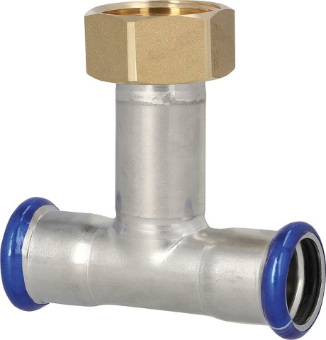 Evenes Złączka zaciskowa ze stali nierdzewnej M-Kontur Trójnik z nakrętką, 18 - DN20 (3/4"") - 18 mm NOWOŚĆ