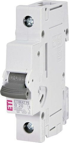 ETI circuit breaker B20, ETIMAT P6, 6 kA, 1-pole NEW