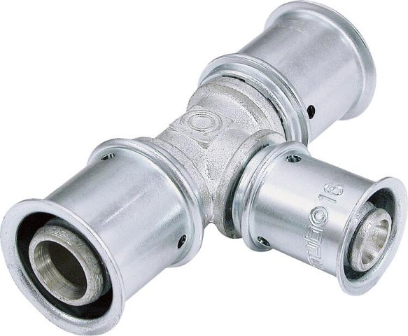 Multitubo Systems Racor en T prensado, reducido Ø32-Ø40-Ø32 mm, sin estañar NUEVO