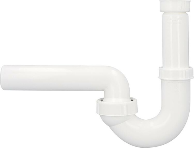Dallmer washbasin pipe trap type 100/0, DN32 (1 1/4") x DN40, white plastic NEW