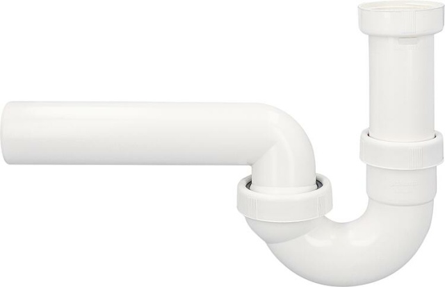 Dallmer Spülen-Röhrensiphon Typ 100/0, DN50 (2"") x DN50, Kunststoff weiß NEU