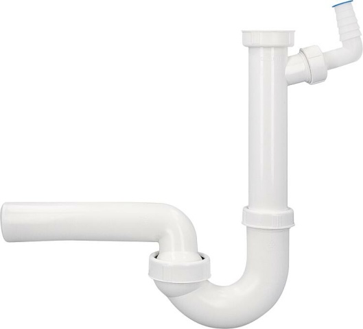 Dallmer sink pipe trap type 100/1, DN40 (1 1/2") x DN40/DN50, white plastic NEW