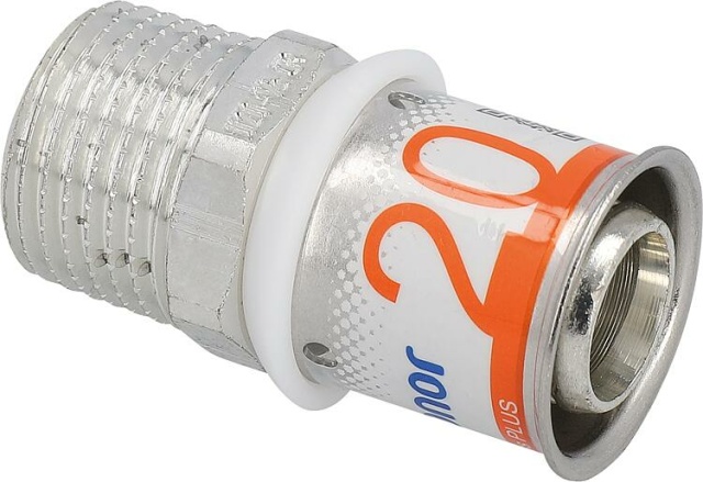 Raccord de transition Uponor S-Press PLUS Ø25 mm-DN25 (1") AG NOUVEAU