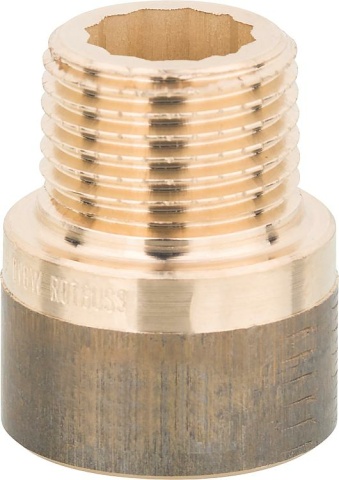 Prolunga per rubinetto 3540 R1/2" x Rp1/2" x 35 mm in ottone rosso  NOVITÀ