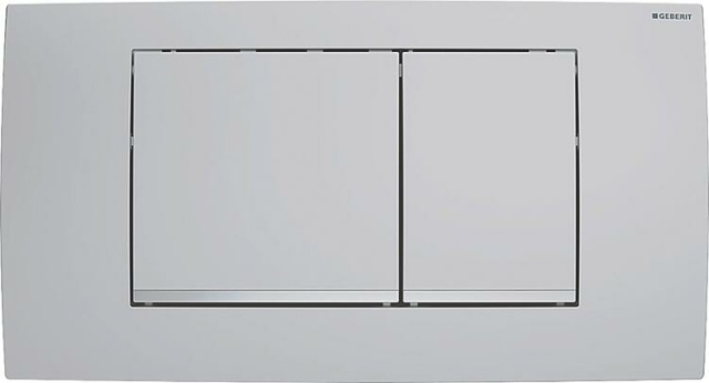 Geberit Twinline 30 flush plate with dual flush button, matt chrome finish with NEW design