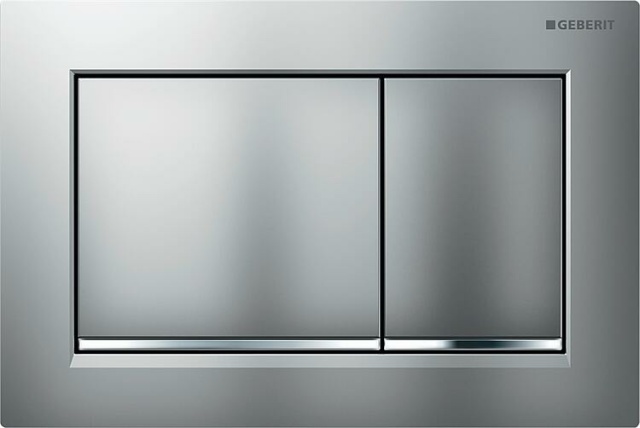 Geberit Omega 30 flush plate, dual flush, matt chrome finish / high-gloss chrome-plated NEW