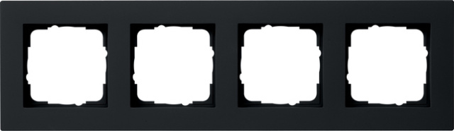 Gira cover frame 4f. bw flat 0214095 NUOVO