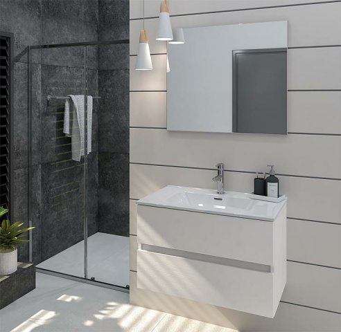 Evenes zestaw mebli łazienkowych Kora 2 wysuwane szuflady biały jesion szerokość 805 mm NOWOŚĆ