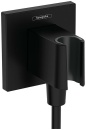 Hansgrohe Wandanschlussbogen FixFit E Porter KS mit Brausehalter DN15 (1/2"") mattschwarz NEU