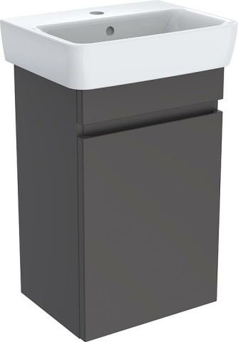 Geberit Wall-Mounted Toilet Unit + Renova Plan Ceramic Washbasin 450x615x340 mm Lava NEW