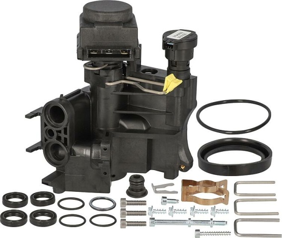 Hydroblok rechts+ventilatieaandrijving, Remeha S100822 NIEUW